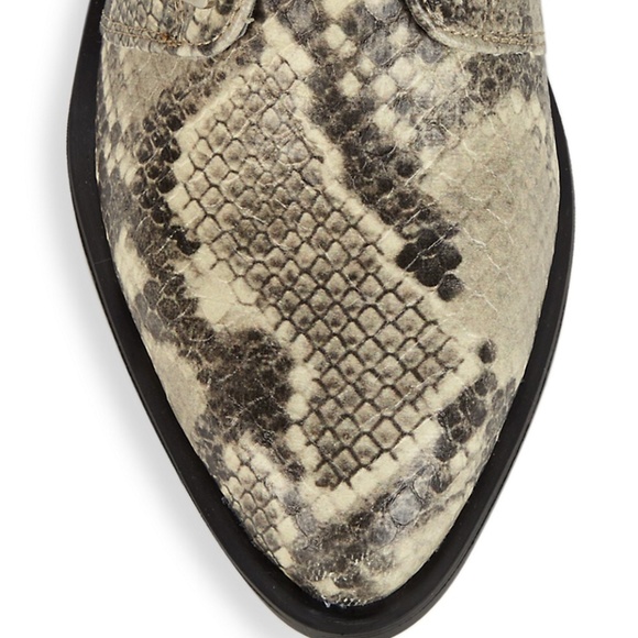 NEW Steven New York Harmon Snake PRINT Embossed Gray Booties BUCKLE SIZE 6 NIB - Picture 4 of 6